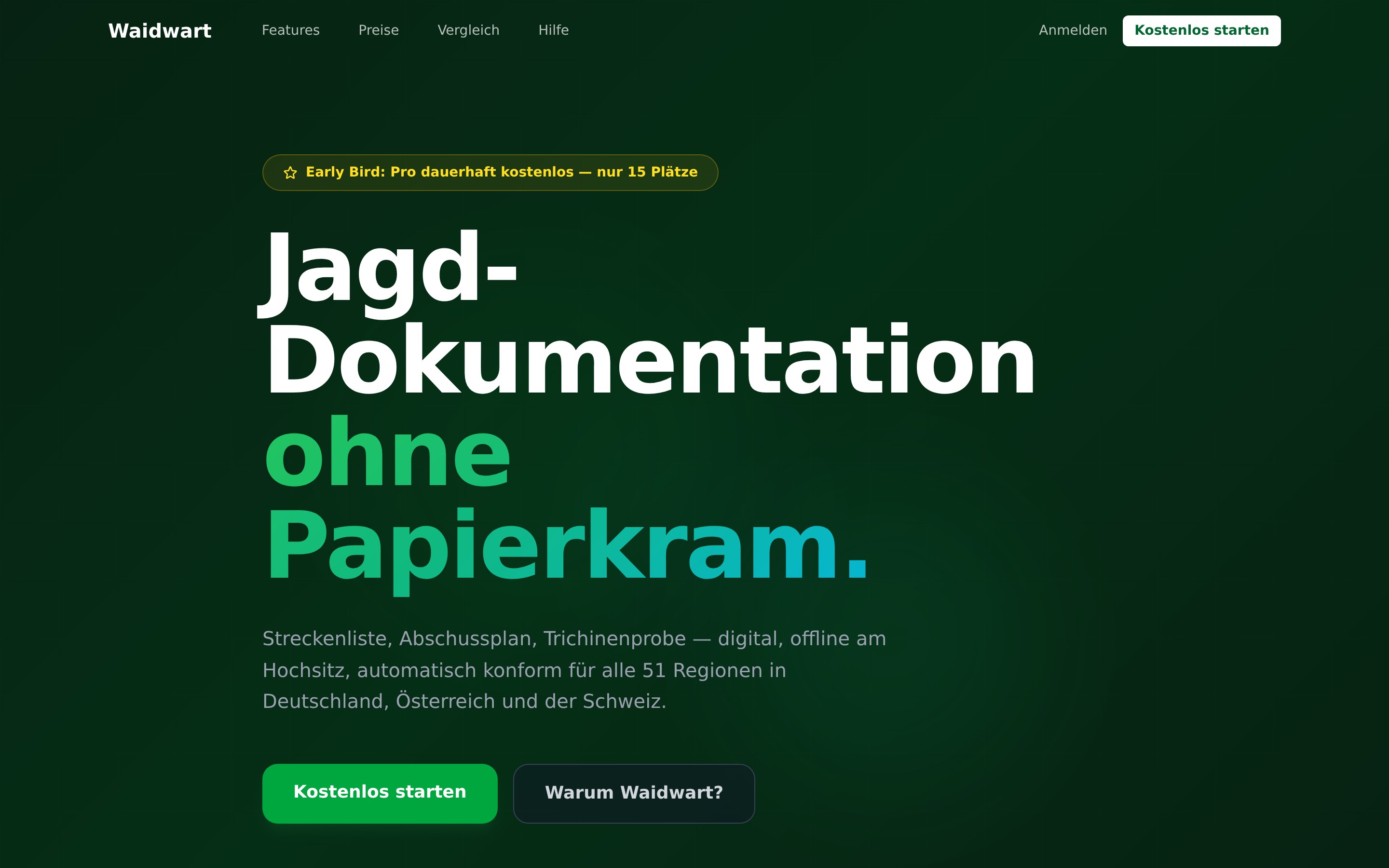 WAIDWART digitales Jagd-Management für Jäger in Deutschland