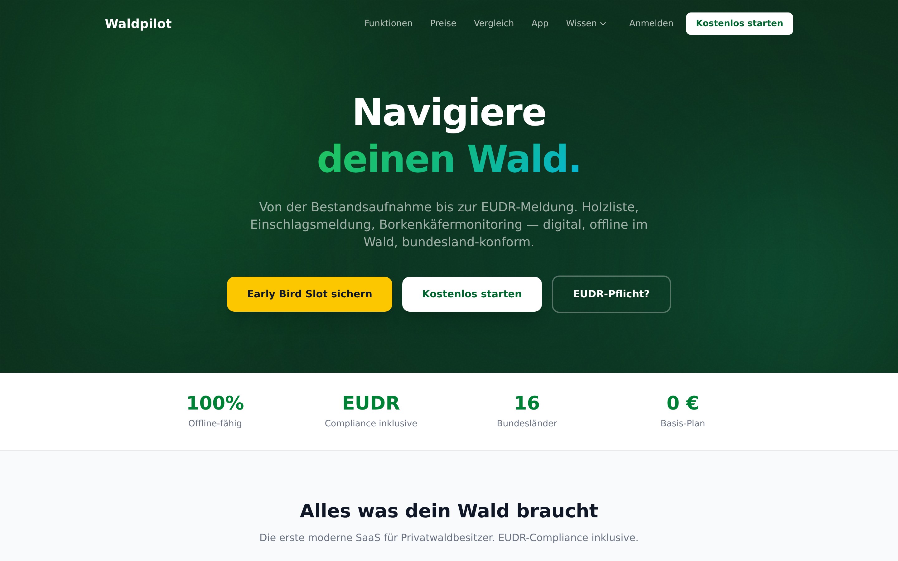 WALDPILOT digitale Forstverwaltung für Privatwaldbesitzer